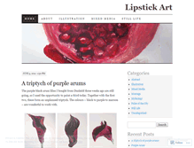 Tablet Screenshot of lipstickart.wordpress.com