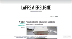 Desktop Screenshot of lapremiereligne.wordpress.com