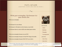 Tablet Screenshot of paulquade.wordpress.com