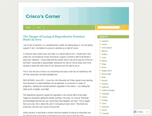 Tablet Screenshot of criscoscorner.wordpress.com
