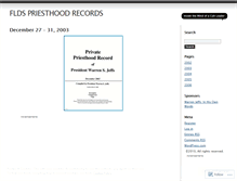 Tablet Screenshot of fldsrecord.wordpress.com