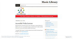 Desktop Screenshot of musiclearninglibrary.wordpress.com