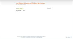 Desktop Screenshot of certificate2009.wordpress.com