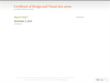 Tablet Screenshot of certificate2009.wordpress.com
