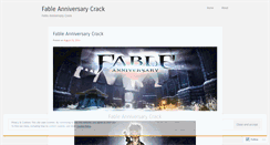 Desktop Screenshot of fableanniversarycrack.wordpress.com