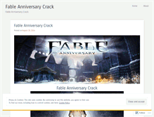 Tablet Screenshot of fableanniversarycrack.wordpress.com