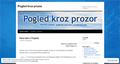 Desktop Screenshot of pogledkrozprozor.wordpress.com