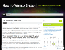 Tablet Screenshot of howtowriteaspeech.wordpress.com