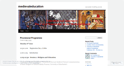 Desktop Screenshot of medievaleducation.wordpress.com