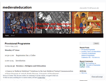 Tablet Screenshot of medievaleducation.wordpress.com