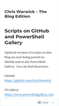 Mobile Screenshot of chrisjwarwick.wordpress.com