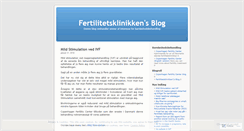 Desktop Screenshot of fertilitetsklinikken.wordpress.com