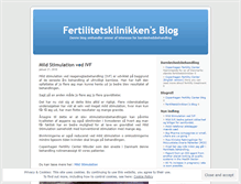 Tablet Screenshot of fertilitetsklinikken.wordpress.com