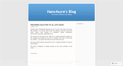 Desktop Screenshot of hans4sure.wordpress.com