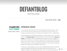 Tablet Screenshot of defiantblog.wordpress.com