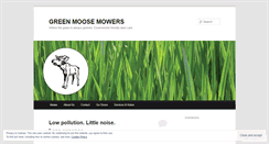 Desktop Screenshot of greenmoosemowers.wordpress.com