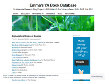 Tablet Screenshot of emmasyabooks.wordpress.com