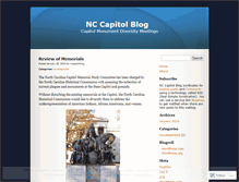 Tablet Screenshot of nccapitolblog.wordpress.com