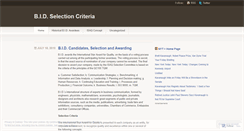 Desktop Screenshot of bidcriteria.wordpress.com