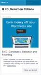 Mobile Screenshot of bidcriteria.wordpress.com