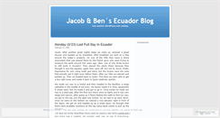 Desktop Screenshot of jbecuador.wordpress.com