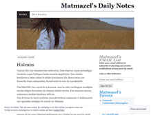 Tablet Screenshot of matmazelsdiary.wordpress.com