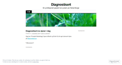 Desktop Screenshot of diagnostisert.wordpress.com