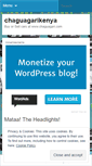 Mobile Screenshot of chaguagarikenya.wordpress.com
