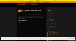 Desktop Screenshot of giovanidibetania.wordpress.com