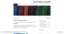 Desktop Screenshot of letshaveaword.wordpress.com