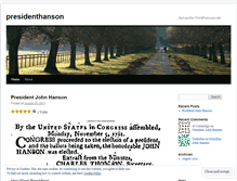 Tablet Screenshot of presidenthanson.wordpress.com