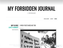 Tablet Screenshot of myforbiddenjournal.wordpress.com