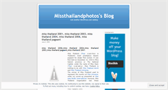 Desktop Screenshot of missthailandphotos.wordpress.com