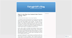 Desktop Screenshot of fairygirl69.wordpress.com