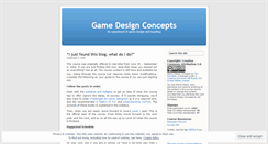 Desktop Screenshot of gamedesignconcepts.wordpress.com