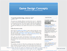 Tablet Screenshot of gamedesignconcepts.wordpress.com