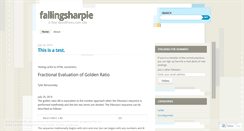Desktop Screenshot of fallingsharpie.wordpress.com