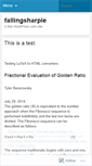 Mobile Screenshot of fallingsharpie.wordpress.com