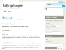 Tablet Screenshot of fallingsharpie.wordpress.com
