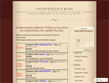 Tablet Screenshot of couponyeah.wordpress.com