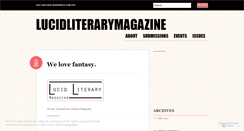 Desktop Screenshot of lucidliterarymagazine.wordpress.com