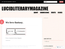 Tablet Screenshot of lucidliterarymagazine.wordpress.com