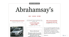 Desktop Screenshot of abrahambenjudea.wordpress.com