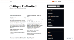 Desktop Screenshot of critiqueunlimited.wordpress.com