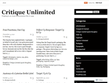 Tablet Screenshot of critiqueunlimited.wordpress.com