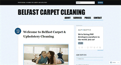 Desktop Screenshot of belfastcarpetcleaning.wordpress.com