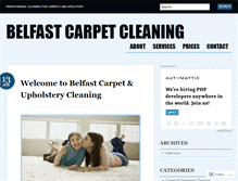 Tablet Screenshot of belfastcarpetcleaning.wordpress.com