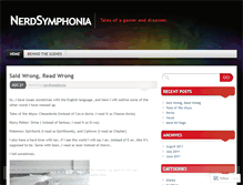 Tablet Screenshot of nerdsymphonia.wordpress.com