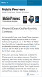 Mobile Screenshot of mobilepreviews.wordpress.com