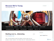 Tablet Screenshot of becausewereyoung.wordpress.com